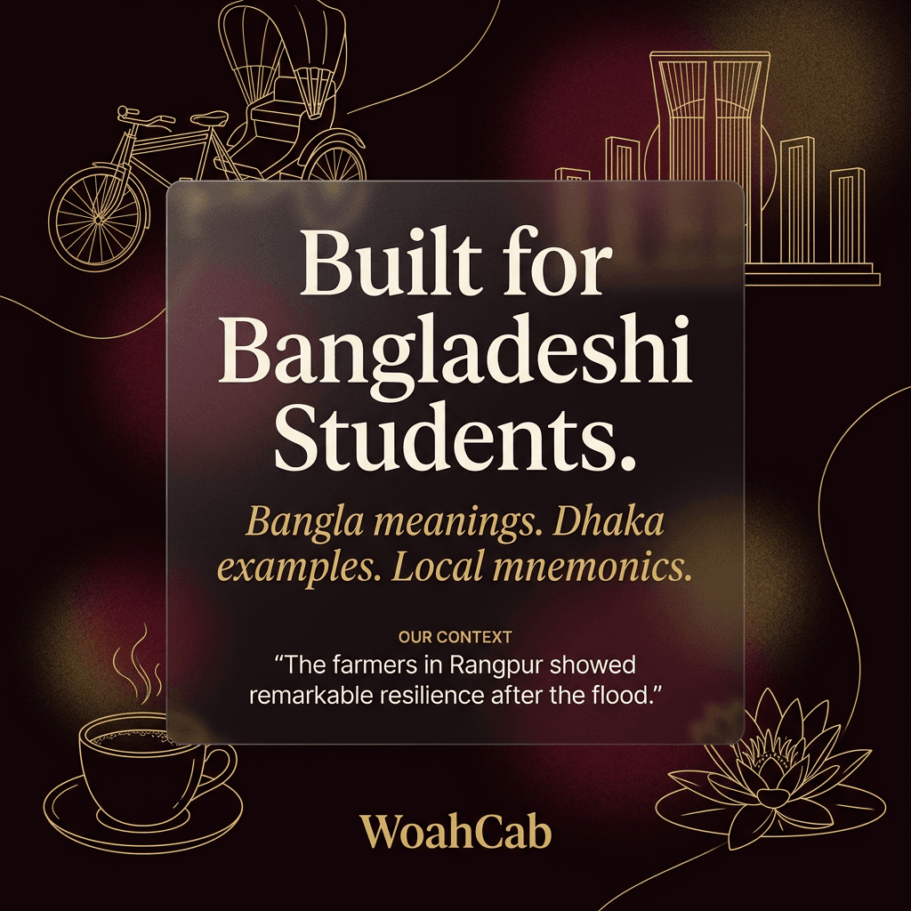 WoahCab Feature Active Vocab Quizzes